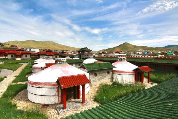 Ulan Batur, Moğolistan, büyük bir çayır ger kampta — Stok fotoğraf