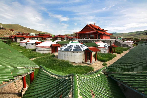 Ulan Batur, Moğolistan, büyük bir çayır ger kampta