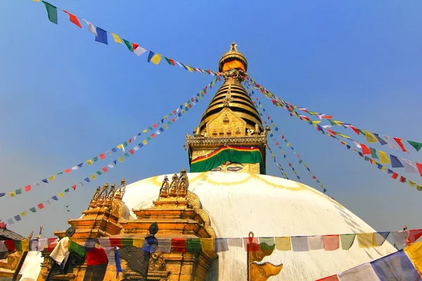 Vista de Swayambhunath, Katmandú, Nepal — Foto de Stock