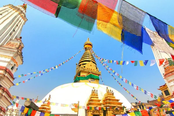Swayambhunath, Katmandu, Nepal görünümünü — Stok fotoğraf