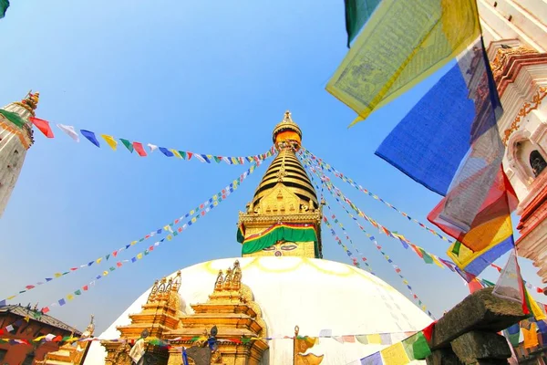 Swayambhunath, Katmandu, Nepal görünümünü — Stok fotoğraf