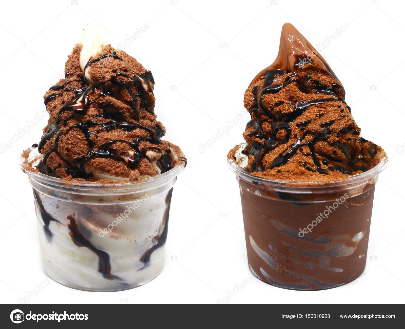Jo da utilfredsstillende pence Soft serve ice cream in a cup with topping Stock Photo by  ©toiletroom@hotmail.com 156010928