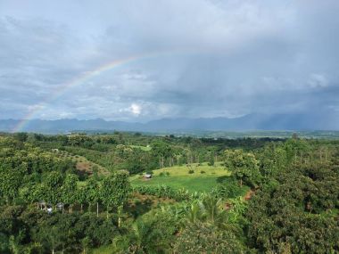 Kuş bakışı chiang dao City, chiangmai Tayland 