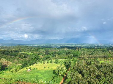 Kuş bakışı chiang dao City, chiangmai Tayland 