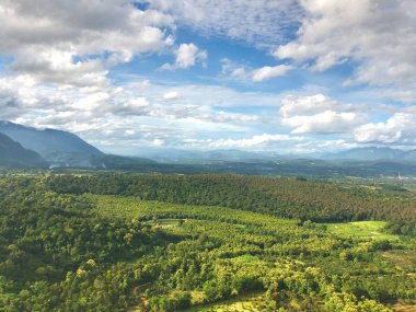 Kuş bakışı chiang dao City, chiangmai Tayland 
