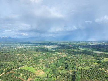 Kuş bakışı chiang dao City, chiangmai Tayland 