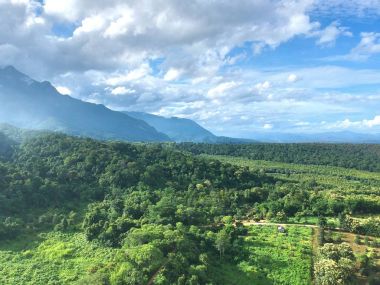 Kuş bakışı chiang dao City, chiangmai Tayland 