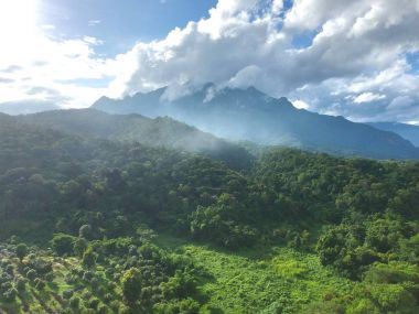Kuş bakışı chiang dao City, chiangmai Tayland 