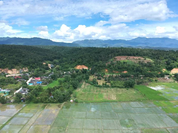 Kuş bakışı chiang dao City, chiangmai Tayland 
