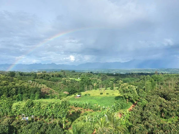 Kuş bakışı chiang dao City, chiangmai Tayland 