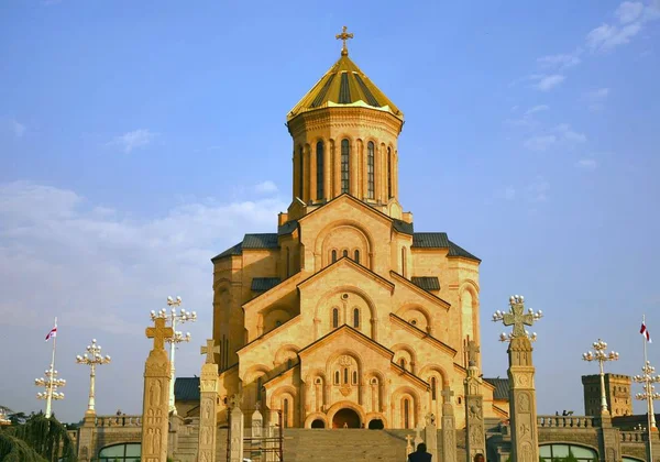 Szent Szentháromság székesegyház, Tbilisi, Grúzia fővárosában — Stock Fotó