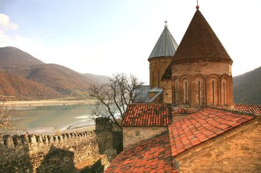 Ananuri kale Tiflis Gürcistan yakınındaki karmaşık