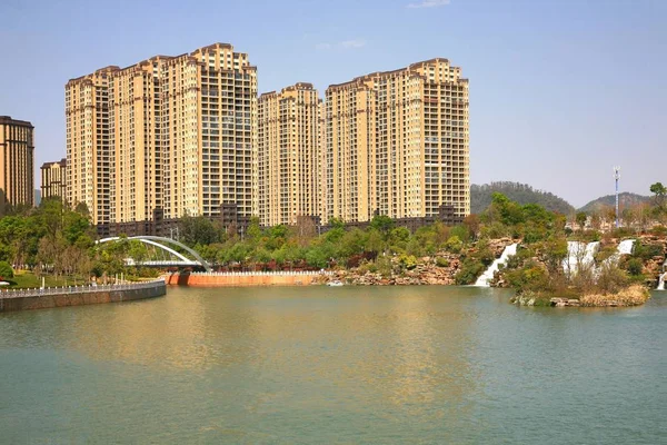 Kunming Waterfall Park in Kunming, China became the largest waterfall park in Asia