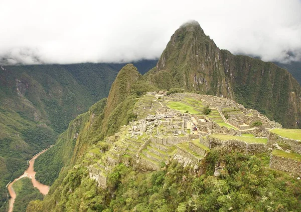 Machu Picchu Est Ville Perdue Des Incas Située Dans Région — Photo