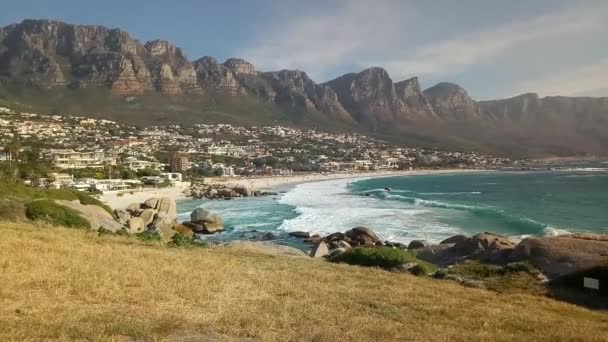 Camps Bay Destino Turístico Más Popular Ciudad Del Cabo Sudáfrica — Vídeos de Stock
