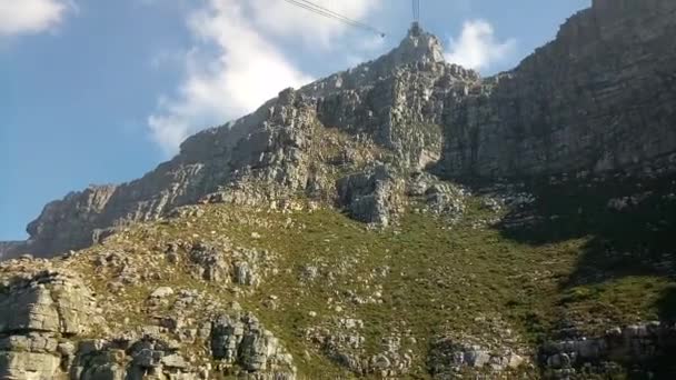 Столовая Гора Является Достопримечательностью Видом Город Кейптаун Южной Африке — стоковое видео