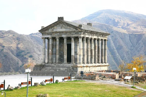 Erevan Armenia Novembre 2017 Tempio Garni Edificio Colonnato Greco Romano — Foto Stock