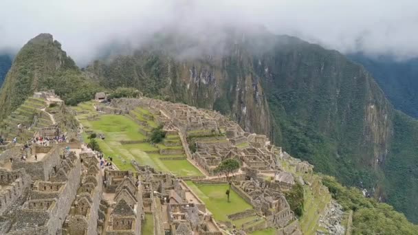 Machu Picchu Lost City Incas Located Cusco Region Southern Peru — Stok video