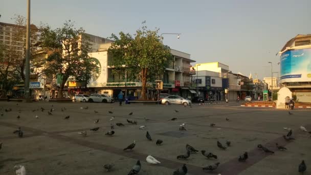 Chiangmai Thailanda Mai 2020 Traficul Poarta Thapae Din Orașul Chiang — Videoclip de stoc