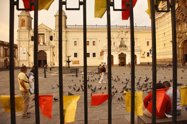 Lima Peru December 2019 Katedralen Ligger Plaza Mayor Centrala Lima — Stockfoto