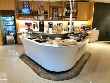 Singapur - 3 Aralık 2019 Changi Lounge Jewel Changi Havaalanı, Singgapur