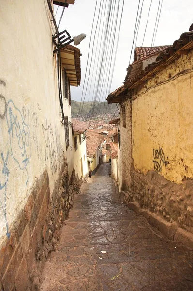 Hangulat Város Központjában Cusco Peru — Stock Fotó