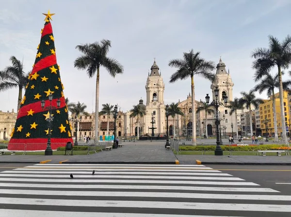 Lima Perú Diciembre 2019 Plaza Mayor Del Centro Lima — Foto de Stock