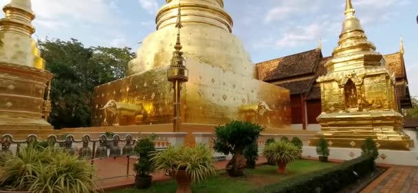 Sunset Wat Phasing Temple Chiang Mai Thailand — Stock Video