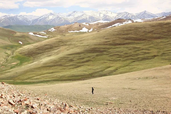 Den Vackra Natursköna Vid Song Kul Sjön Naryn Med Tian — Stockfoto