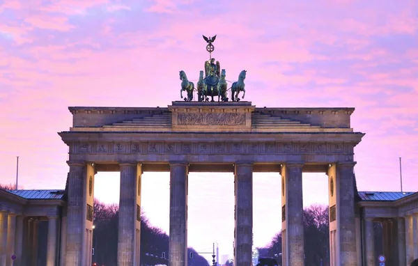 Porte Brandebourg Est Point Repère Berlin Allemagne — Photo