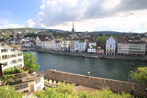 Lindenhof Látképe Zürichben Svájc Fővárosa — Stock Fotó