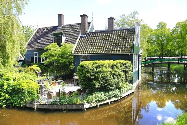 Zaanse Schans Ist Eine Der Beliebtesten Touristenattraktionen Der Niederlande — Stockfoto