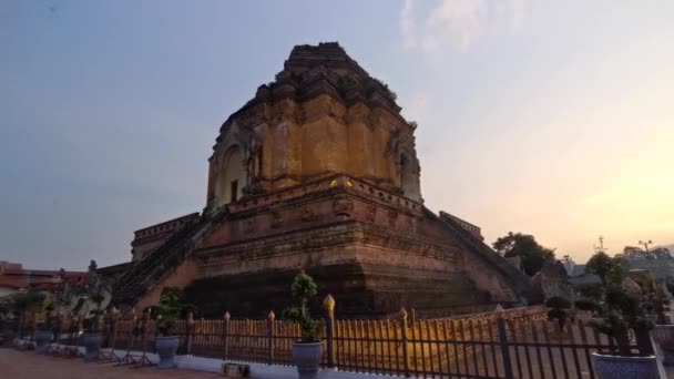 Chiang Mai Tayland Daki Wat Chedi Luang Tapınağı — Stok video