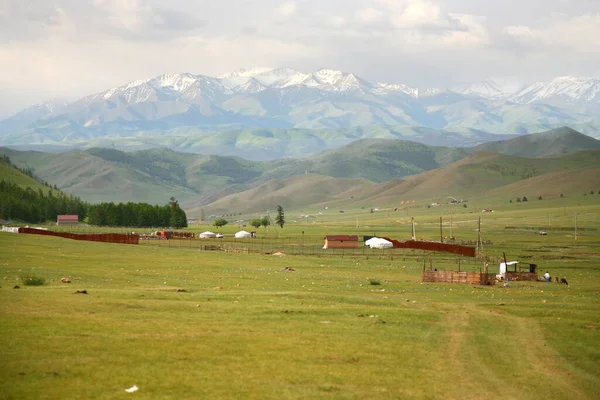 Krásná Scéna Narynu Pohořím Tian Shan Kyrgyzstánu — Stock fotografie