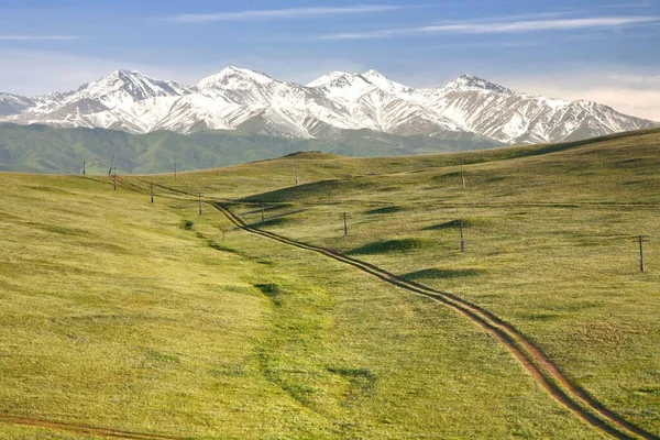 Bela Paisagem Com Montanhas Tian Shan Naryn Quirguistão — Fotografia de Stock