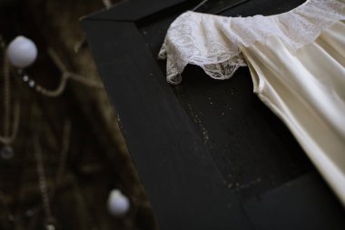 Siyah bir arka plan üzerinde Vintage sabahlık