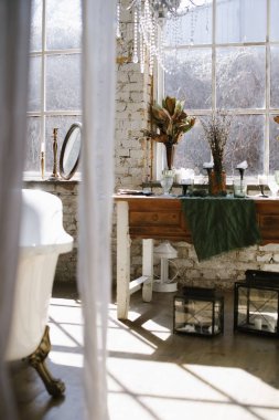 Vintage duran küvet ile banyo iç