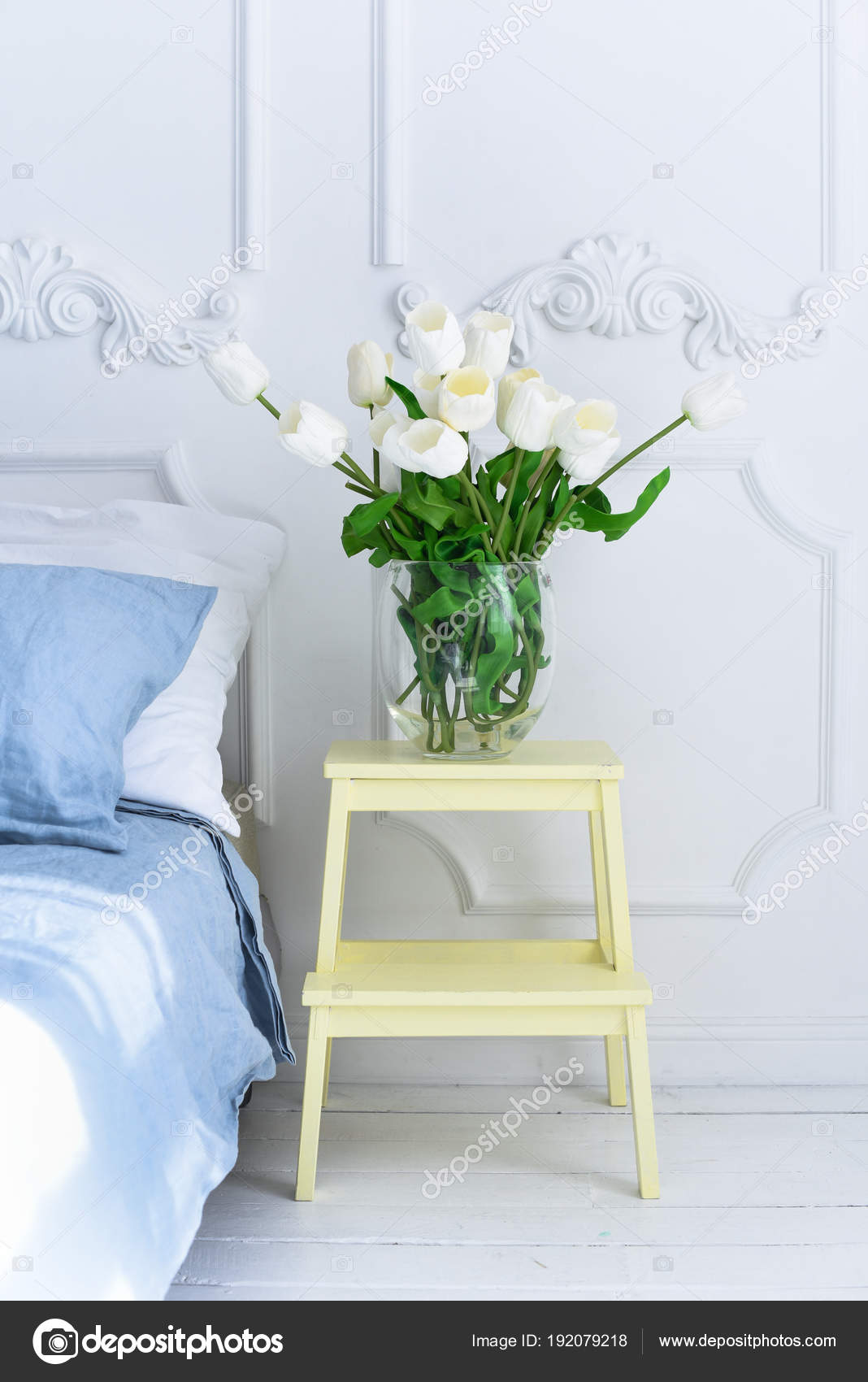 Vase Flowers Bedside Table Stock Photo C Sweetphoto 192079218