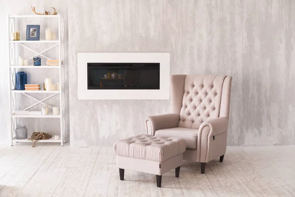Wohnzimmer Mit Sessel Skandinavischen Stil — Stockfoto