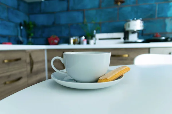 Cup Tea Saucer Table Kitchen — Stock Photo, Image
