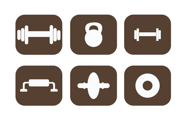 Some weight gym icons — Stock Photo, Image