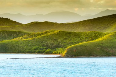 Noumea günbatımı manzara