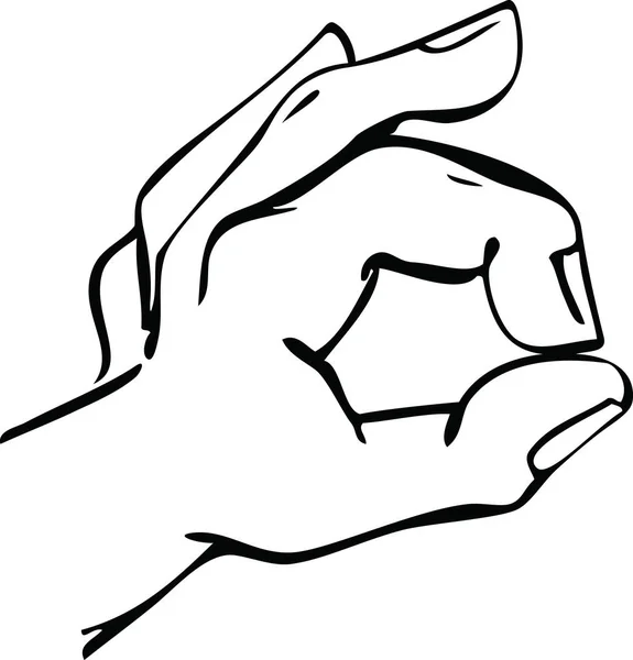 Dessin animé main OK Symbole — Image vectorielle