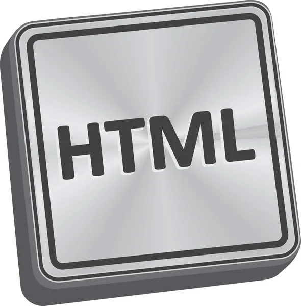 HTML Button Vector — Stock Vector