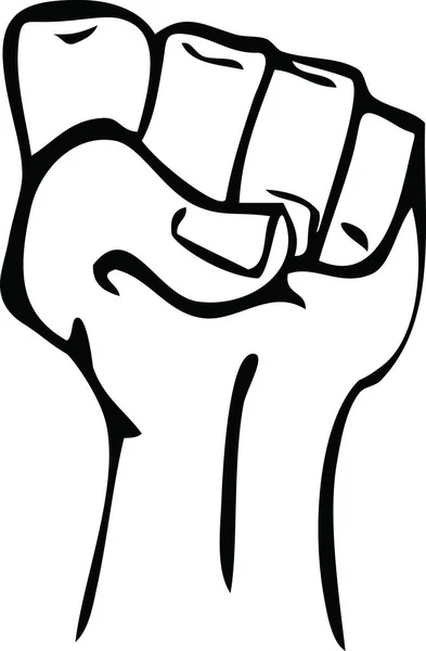 Cartoon Hand Protest symbool — Stockvector