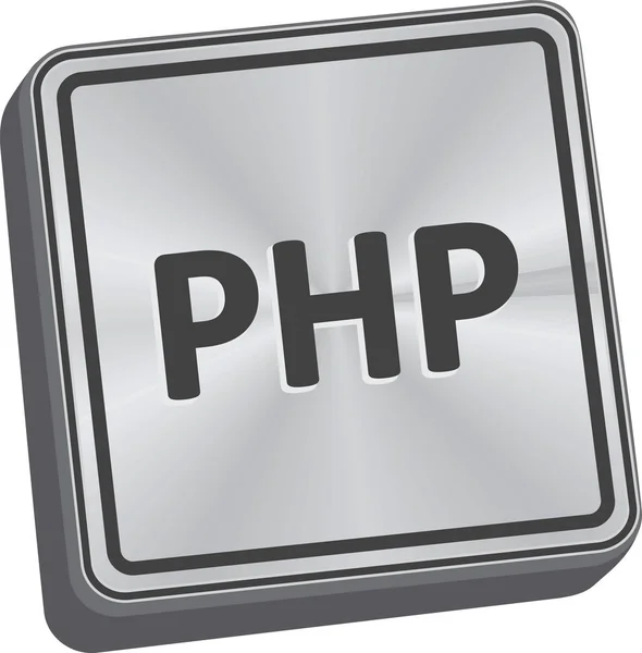 PHP Button Vector — Stock Vector