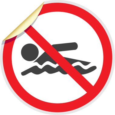 Yüzmek yasaktır işaret 3d