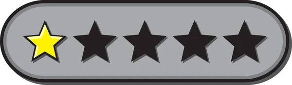 Clasificación 1 estrella — Vector de stock