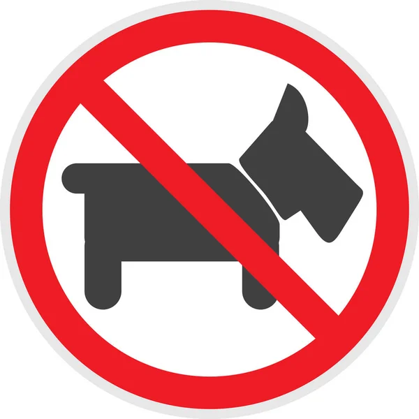 Inga hundar tecken — Stock vektor