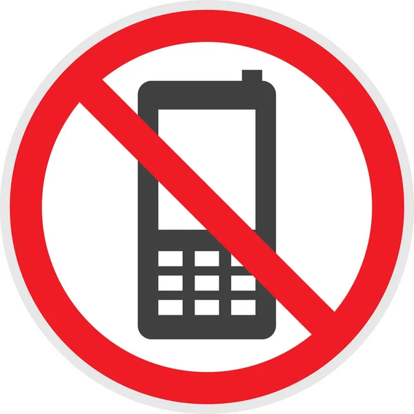Pas de téléphone signe — Image vectorielle